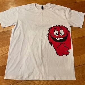 White T-shirt with Monster